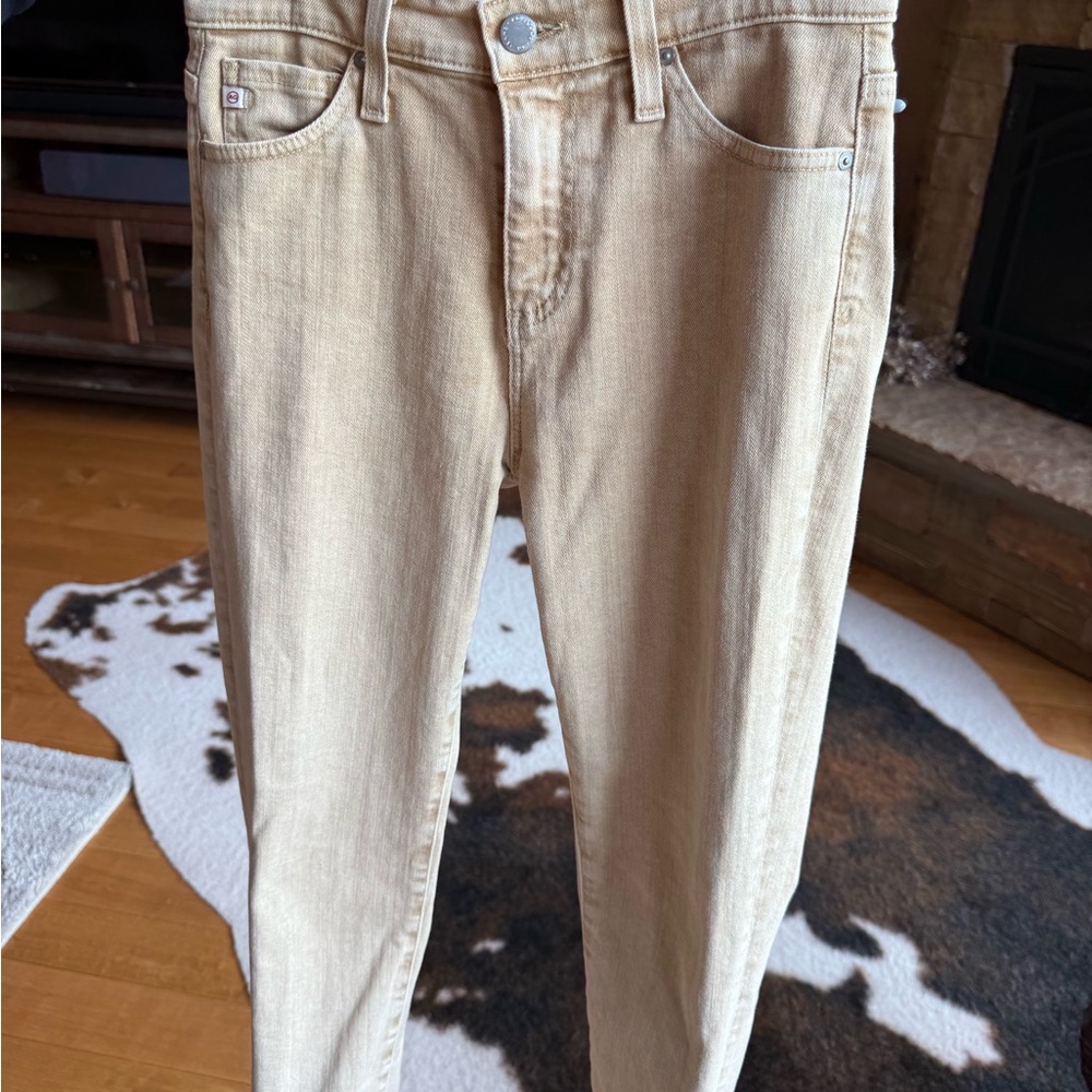 AG Adriano Goldschmied Tan Ankle Jeans